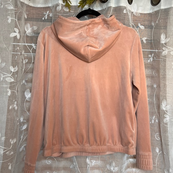 FILA Pink Velour Quarter Zip long sleeved Hoodie. - Picture 2 of 3